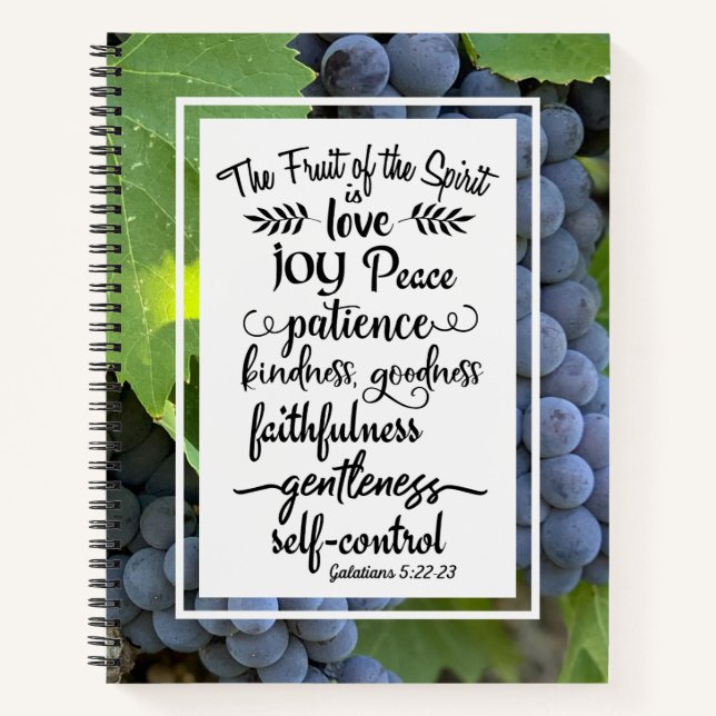 Galaten 5:22-23 Die Frucht des Geistes Notizbuch (Vorderseite)