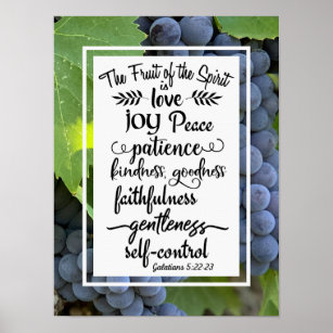 Galaten 5:22-23 Die Frucht des Geistes Poster