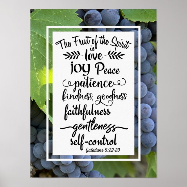Galaten 5:22-23 Die Frucht des Geistes Poster (Vorne)