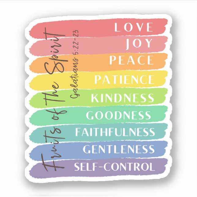 Galaten 5:22-23 Frucht des Geistes Aufkleber (Vorderseite)