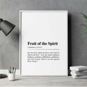Galaten 5:22-23 Frucht des Geistes Poster