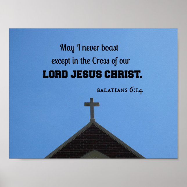 Galaten 6:14 Mai ich nie prahlen Poster (Vorne)
