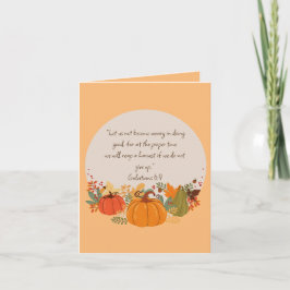 Galaten 6:9 Ernte Herbst Dankbarer Pumpkin Karte