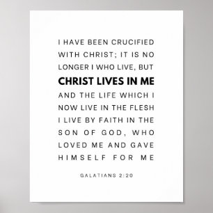 Galater 2:20 Christus lebt in mir Poster