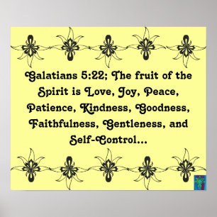 Galates 5:22 Fruit of the Spirit Poster
