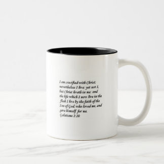 Galatians 2:20 Kaffee-Tasse Zweifarbige Tasse