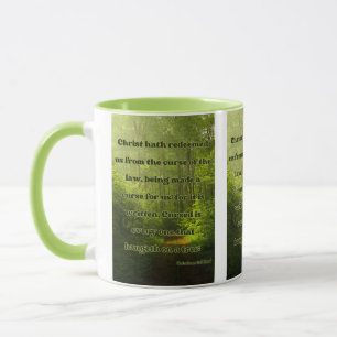 Galatians 3:13 KJV Bibelverse Bild Zwei-Tone Tasse