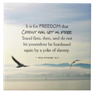 Galatians 5:1 Für FREEDOM Christ hat Set uns koste Fliese