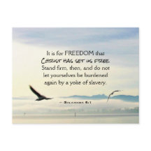 Galatians 5:1 Für FREEDOM Christ hat Set uns koste
