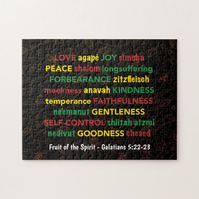 GALATIANS 5:22-23 Frucht des Geistes Christlich (Horizontal)