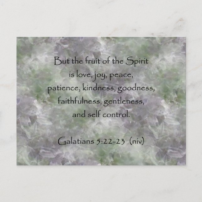 Galatians 5:22 - 23 ~ Frucht des Geistes Postkarte (Vorderseite)