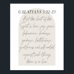 Galatians 5:22-23 Minimal Boho Beige Arch Script Poster<br><div class="desc">But the fruit of the Spirit is love,  joy,  peace... . -Galatians 5:22-23 Minimal Boho Beige Arch Script</div>