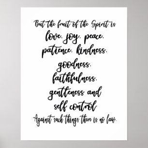Galatians 5:22 - Frucht 23 des Geist-Bibel-Verses Poster
