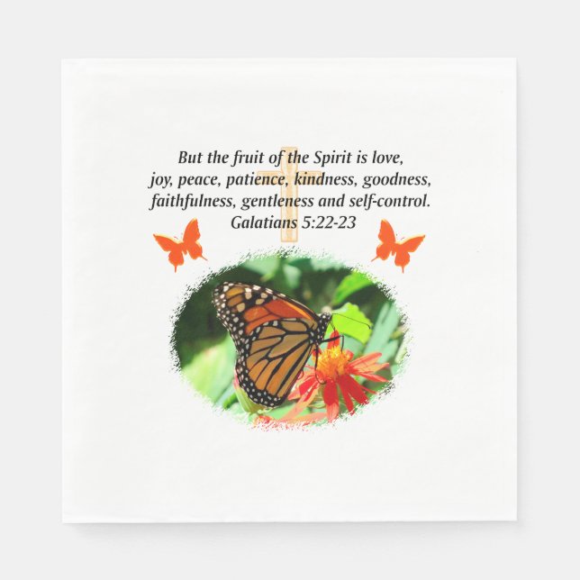 GALATIANS 5 BUTTERFLY FOTO DESIGN SERVIETTE (Vorderseite)
