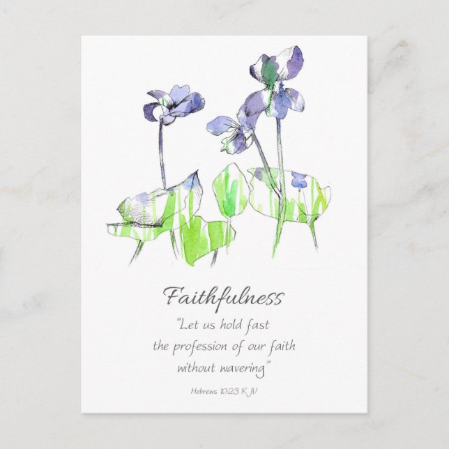 Galatians Fruit of the Spirit Scripture Violets Postkarte (Vorderseite)