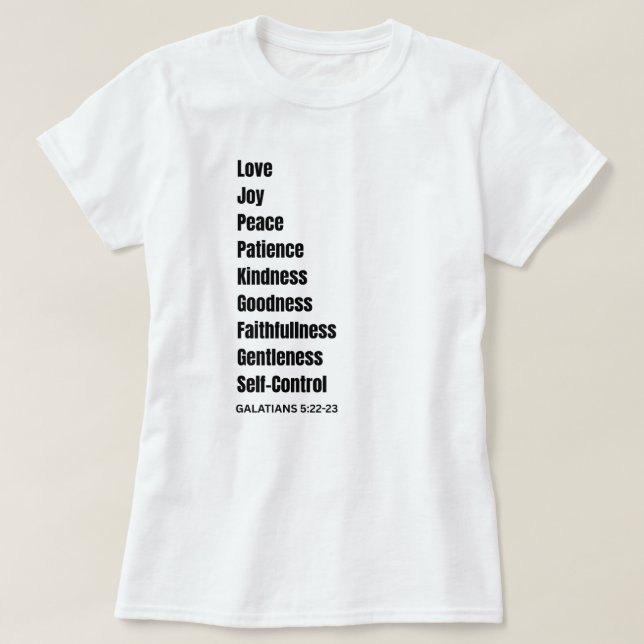 GALATIENS 5:22-23 noir T-shirt femme (Design devant)