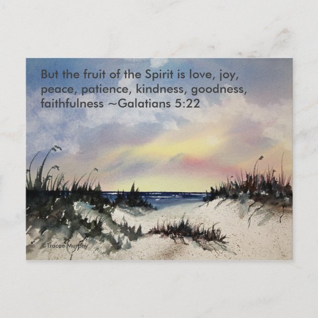 Galations 5:22 Bibelverse Postkarte (Vorderseite)