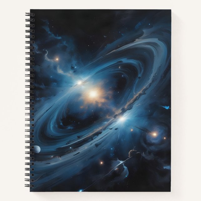 Galaxia Nigra et Caerulea Notizbuch (Vorderseite)