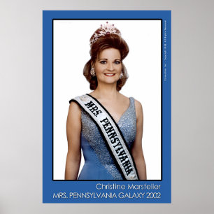 Galaxie 2002 Frau-Pennsylvania - Blau Poster