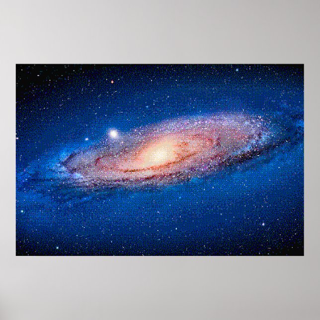 Galaxie Andromède pour NES, Poster d'Art Pixel (Devant)