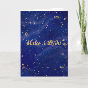 Galaxie Bleue Aux Étoiles D'Or Faire Une Carte De 