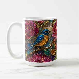 Galaxie-Blumen-Vogel-Muster Kaffeetasse