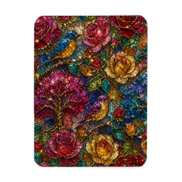Galaxie-Blumen-Vogel-Muster Magnet