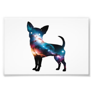 Galaxie Chihuahua Silhouette Fotodruck