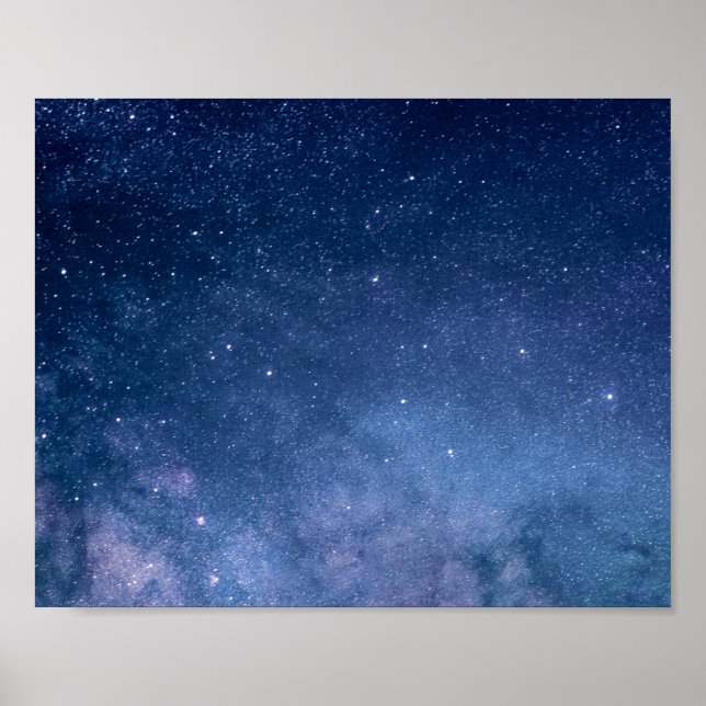 Galaxie der bunten Sterne im farbenfrohen nächtlic Poster (Vorne)