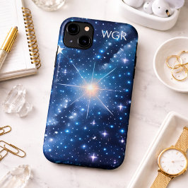 Galaxie der Sterne in der Raummonogramm Case-Mate iPhone Hülle