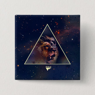 Galaxie-Dreieck-Löwe-Kopf - Trendium authentisch Button