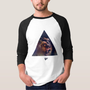 Galaxie-Dreieck-Löwe-Kopf - Trendium authentisch T-Shirt