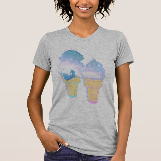 Galaxie-Eiscreme-Shirt T-Shirt (Vorderseite)