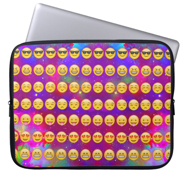Galaxie Emojis Laptopschutzhülle (Vorderseite)