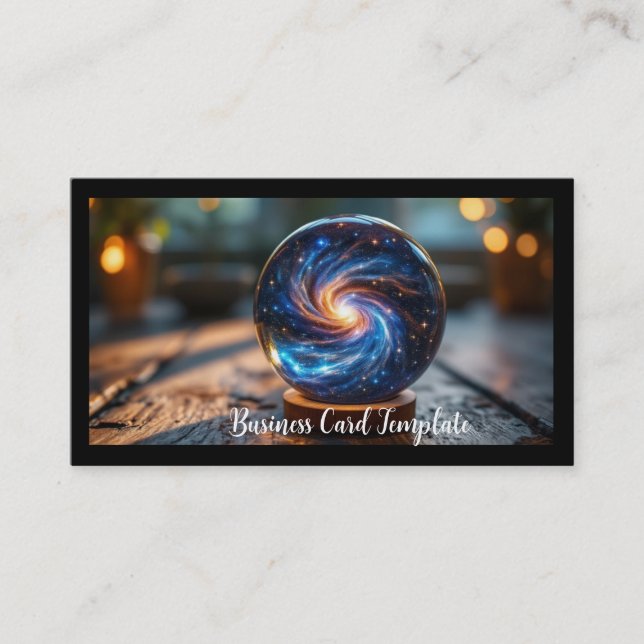 Galaxie Energy Healing Crystal Ball Visitenkarte (Vorderseite)