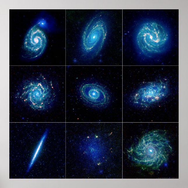 Galaxie Galerie - Neun spektakuläre Galaxien Poster (Vorne)