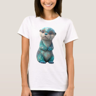 Galaxie-Glasur-Himmels-Otter-Frauen T-Shirt