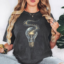 Galaxie-Glühlampen-Crack kosmische Idee T-Shirt