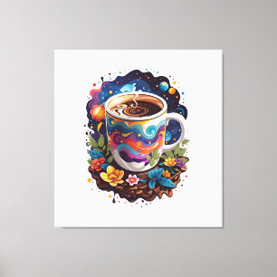 Galaxie im Kaffeecup Leinwanddruck