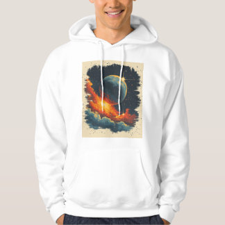 Galaxie im Retrostil Hoodie