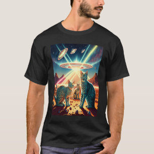 Galaxie Kätzchen Katze UFO Katze im Weltraum 23 T-Shirt