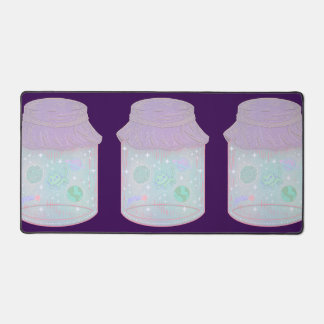 Galaxie-Katze in einem Glas | Kawaii Weltraum-Katz Schreibtischunterlage