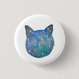 Galaxie-Katze Pinback Knopf Button