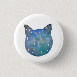 Galaxie-Katze Pinback Knopf Button