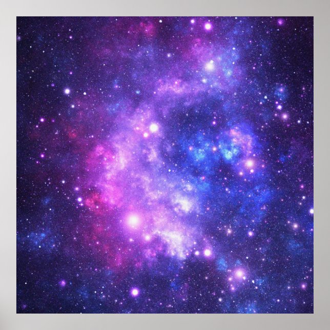Galaxie-Kosmos-Musterscrapbooking Poster (Vorne)