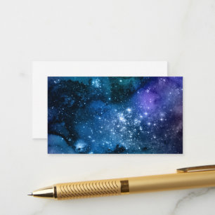 Galaxie Liebhaber Sternenklarer Raum Blauer Himmel Begleitkarte