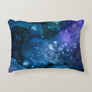 Galaxie-Liebhaber Sternenklarer Raum Blauer Himmel Dekokissen