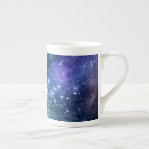 Galaxie-Liebhaber Sternenklarer Raum Blauer Himmel Prozellantasse