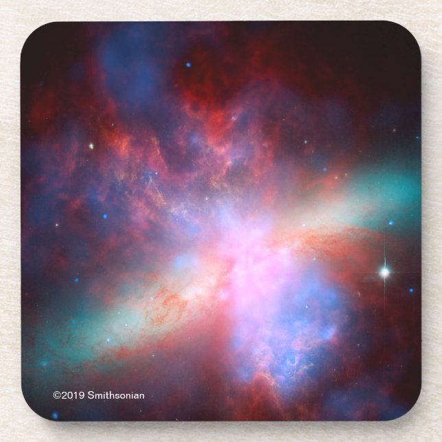 Galaxie M82 Getränkeuntersetzer (Vorderseite)