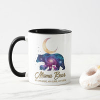 Galaxie Mama-Bär & Welpen Mond-Silhouette